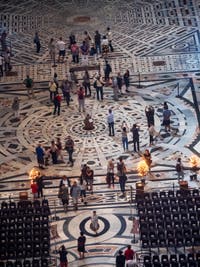 Florence Duomo's Polychrom marble floor, Santa Maria del Fiore Cathedral in Italy