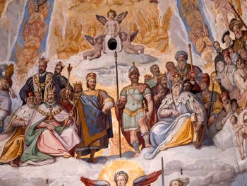 Last Universal Judgment Frescoes of Brunelleschi's Dome in Florence's Duomo, the Santa Maria del Fiore Cathedral, by Giorgio Vasari and Federico Zuccari.