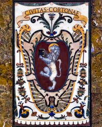 Coat of Arms of Cortona in Tuscany in the Chapel of the Princes Medici