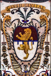 Coat of Arms of Chiusi in Tuscany in the Chapel of the Princes Medici