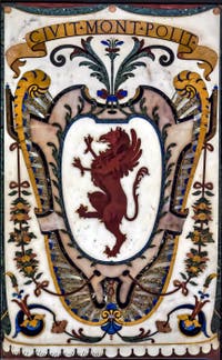 Coat of Arms of Montepulciano in Tuscany in the Chapel of the Princes Medici