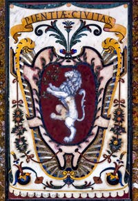 Coat of Arms of Pienza in Tuscany in the Chapel of the Princes Medici