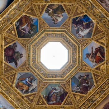 Dome's Frescoes of the Chapel of the Princes in Florence in Italy