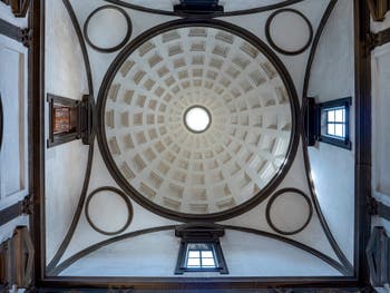 Michelangelo's Dome of the New Sacristy Sagrestia Nuova in Florence in Italy