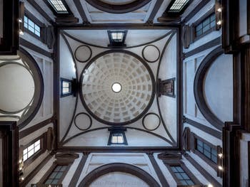 Michelangelo's Dome of the New Sacristy Sagrestia Nuova in Florence in Italy