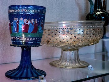 Angelo Barovier, Triumph of Virtue Barovier Cup, in enamelled Murano glass, second half of the 15th century, Bargello Museum in Florence, Italy