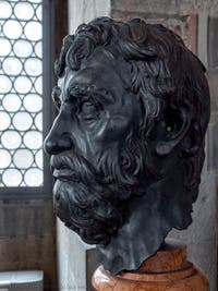 Donatello, Head of a bearded man at the Bargello Museum in Florence