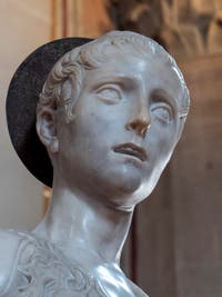 Donatello and Desiderio da Settignano, John the Baptist, Marble Statue, Bargello Museum in Florence