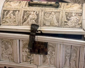 Italian Art, Ivory Chest with stories of the Virgin, Bargello Museum in Florence
