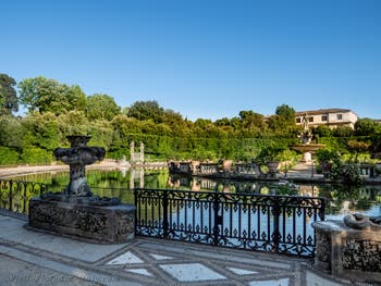 The island of the Boboli Gardens and the statue of Andromeda in Florence