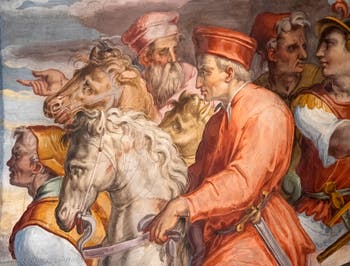 Giorgio Vasari, The Departure of Cosimo the Elder for Exile, Palazzo Vecchio in Florence, Italy