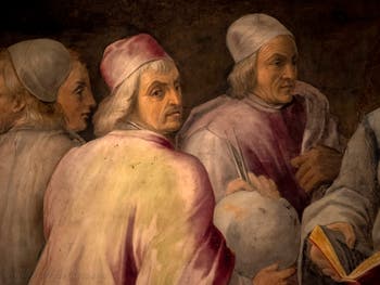 Giorgio Vasari, Lorenzo the Magnificent between Philosophers and Literates, Palazzo Vecchio in Florence