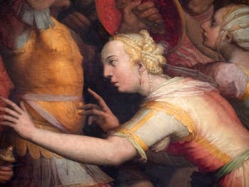 Giorgio Vasari, The Sabines women make peace between their own people and the Romans, at Palazzo Vecchio in Florence in Italy.