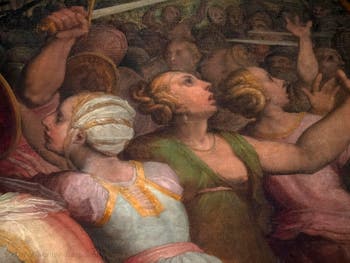 Giorgio Vasari, The Sabines women make peace between their own people and the Romans, at Palazzo Vecchio in Florence in Italy.