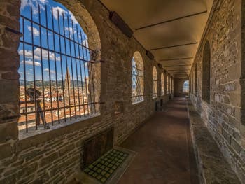 The Arnolfo Tower of the Palazzo Vecchio in Florence in Italy