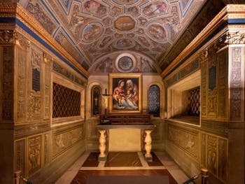 Chapel of the Priors of Ridolfo del Ghirlandaio at the Palazzo Vecchio in Florence in Italy