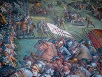War of Siena, Battle of Marciano or Scannagallo in Val di Chiana, Hall of Five Cents of Palazzo Vecchio in Florence