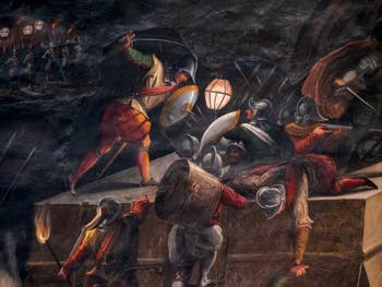 War of Siena, Taking of the Fort of the Porta Camollia, by Giorgio Vasari, Hall of Five Hundred of Palazzo Vecchio in Florence