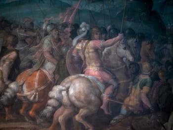 Giorgio Vasari, Taking of the Fortress of San Leo by the Papal Troops, Palazzo Vecchio in Florence Italy