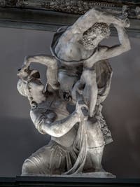 Vincenzo de Rossi “Hercules kills Hippolytus the Queen of the Amazons” Hall of Five Hundred of Palazzo Vecchio in Florence