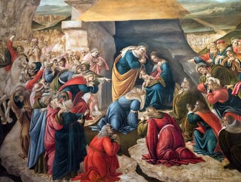 Botticelli, The Adoration of the Magi 1490-1500, Uffizi Gallery, Florence Italy