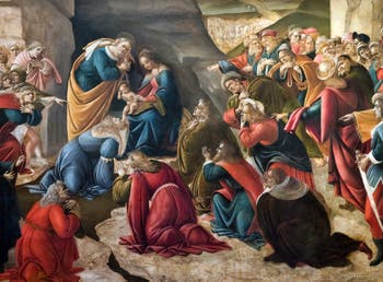 Botticelli, The Adoration of the Magi 1490-1500, Uffizi Gallery, Florence Italy