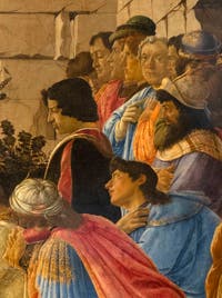 Botticelli, The Adoration of the Magi Altar Piece of Santa Maria Novella, Uffizi Gallery, Florence Italy