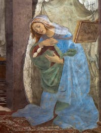 Botticelli, Annunciation of San Martino alla Scala, Uffizi Gallery, Florence Italy