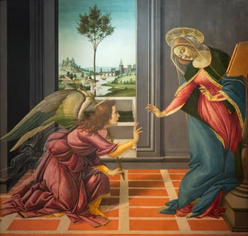 Botticelli, The Annunciation of Cestello, Uffizi Gallery, Florence Italy