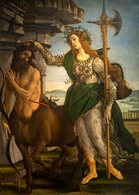 Botticelli, Pallas and the Centaur, Uffizi Gallery, Florence Italy