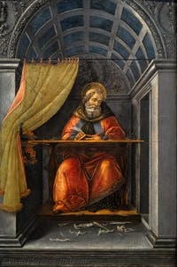 Sandro Botticelli, Saint Augustine in his Study, 1490–1500, Uffizi Gallery, Florence, Italy