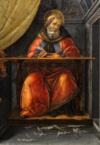 Sandro Botticelli, Saint Augustine in his Study, 1490–1500, Uffizi Gallery, Florence, Italy